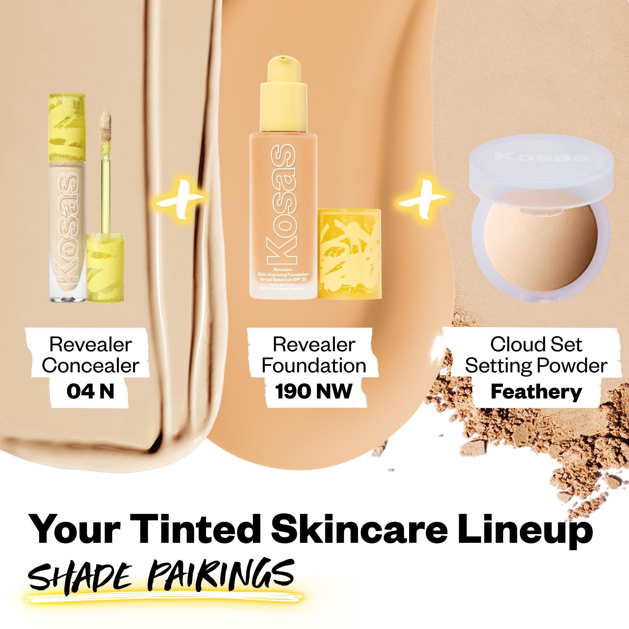 Kosas Kosas Mini Revealer Concealer - Medium Coverage Makeup, Conceals Dark Circles Under the Eyes, Dark Spots and Blemishes (Tone 04)