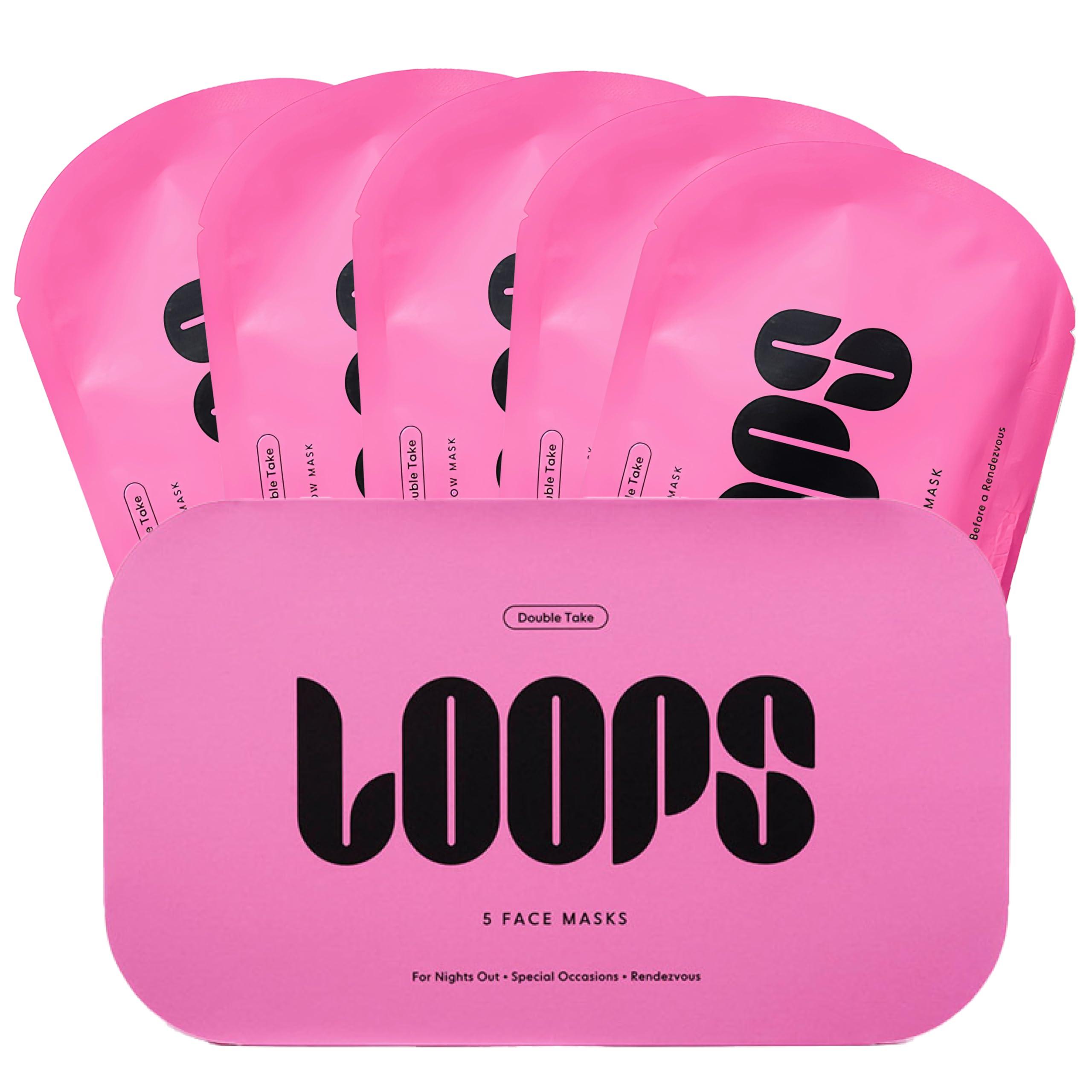 LOOPS LOOPS DOUBLE TAKE - Glow Hydrogel Face Mask - Calms & Soothes Skins Surface - Helps Refine Pores & Brighten Face, Glowing and Luminous - For All Skin Types