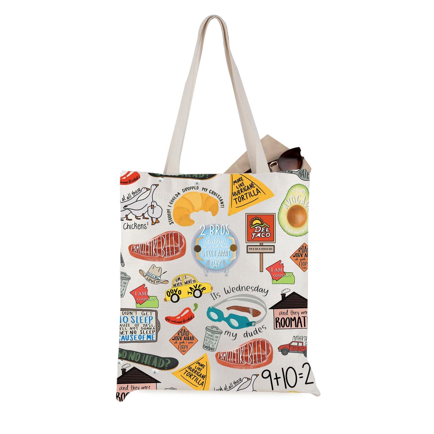 WCGXKO WCGXKO Funny Vine Humour Quote Vine Meme Lover Canvas Tote Bag (meme)