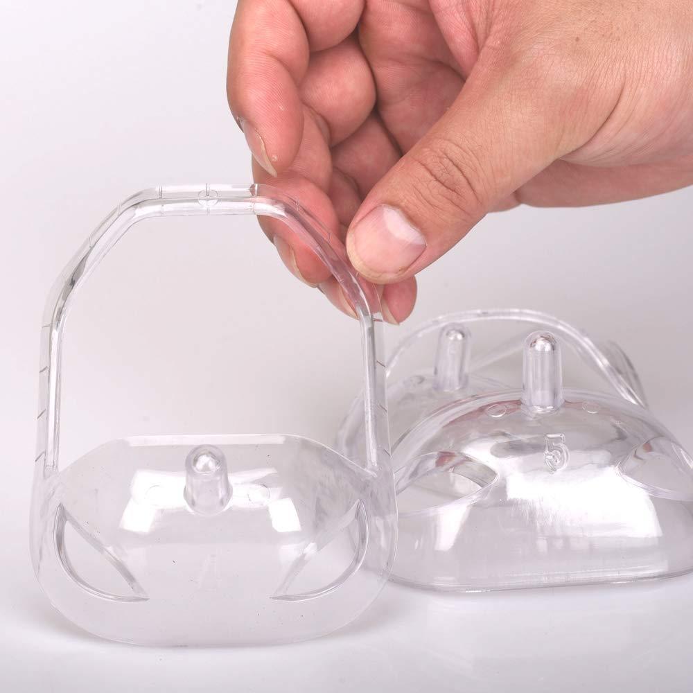 N\\A 5 Sizes Beard Shaping Tool Set - Goatee Shaver Template, Styling Guide for Precise Trimming, Shaping and Fashion Supplies for Men (Transparent)