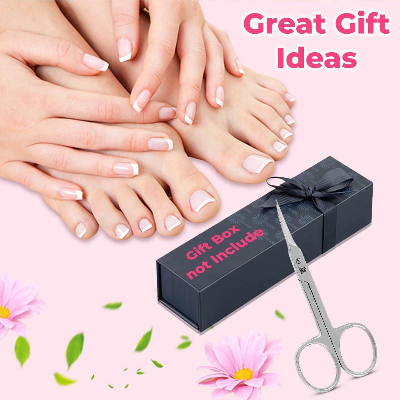 ARSUK ARSUK Cuticle Scissors Extra Fine Curved- Professional Manicure Scissors for Women Men Nails, Cuticles, Hang Nail- Sharp Thin Stainless Steel 3.75\" Long Right & Left Handed Tijera Para Cortar Cuticula