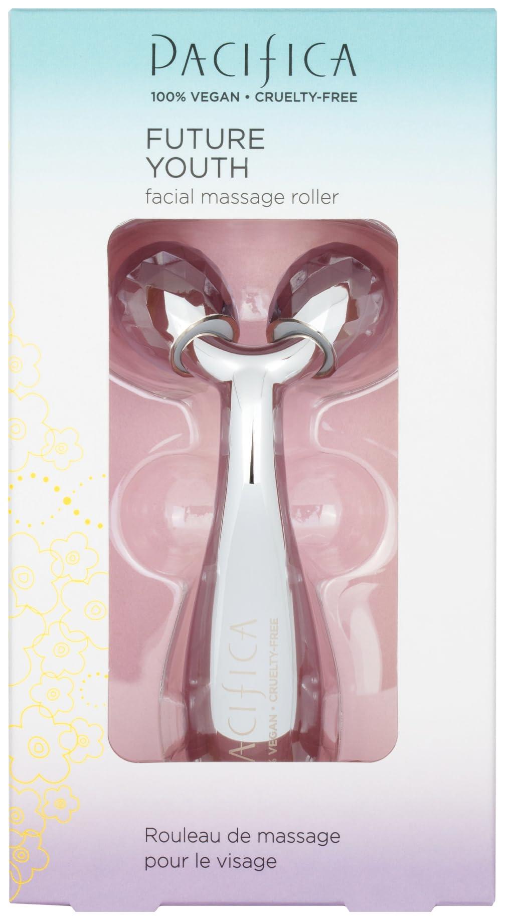 Pacifica Pacifica Face Roller Massager - Future Youth Stainless Steel Gua Sha Facial Beauty Tool Skin Care - for Face Neck Eye Body Skin Care - Face Sculpting Tool Lymphatic Drainage Gifts for Her Women & Girl