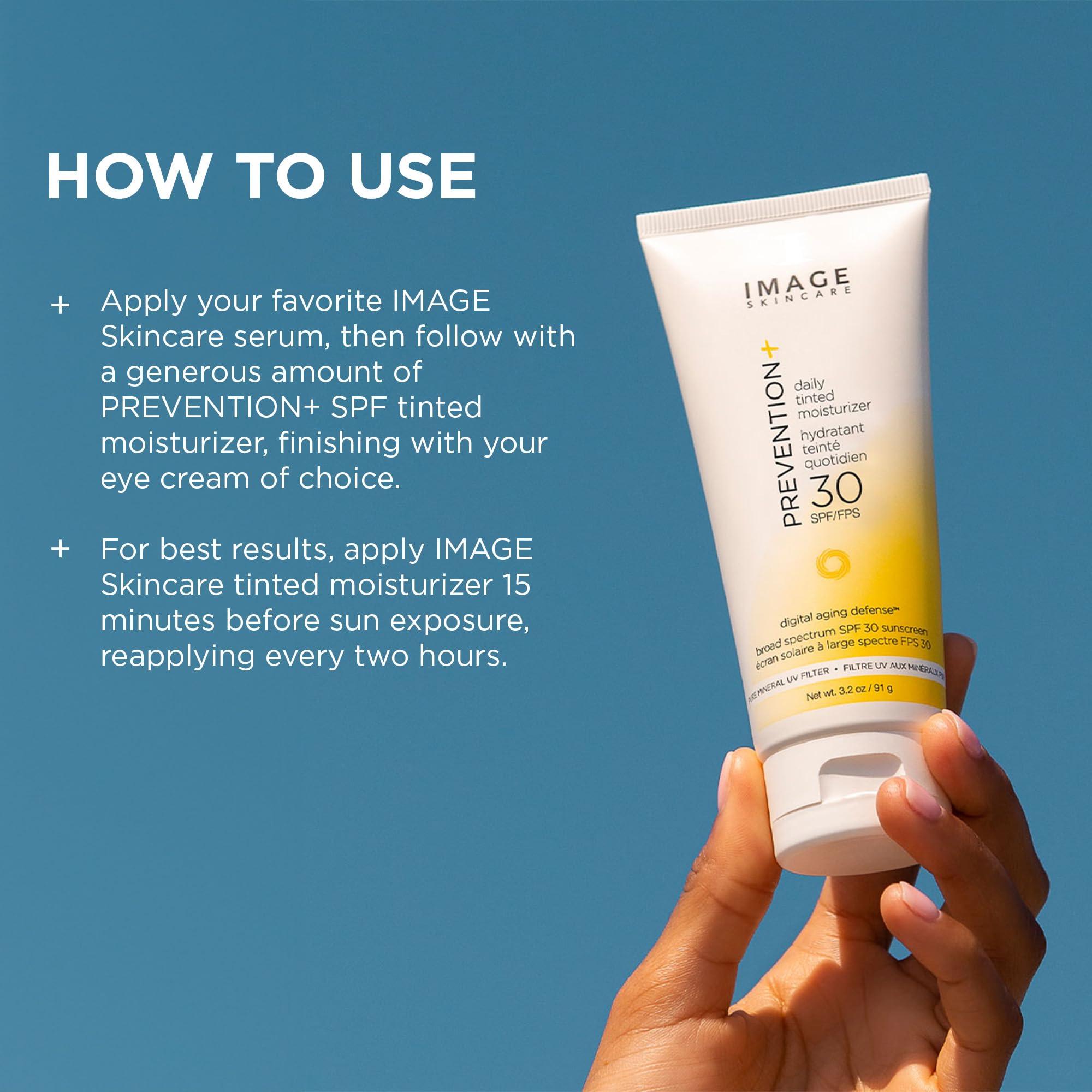 IMAGE Skincare IMAGE Skincare, PREVENTION+ Daily Tinted Moisturizer SPF 30 Sunscreen, No White Cast, Amazon Exclusive, 3.2oz