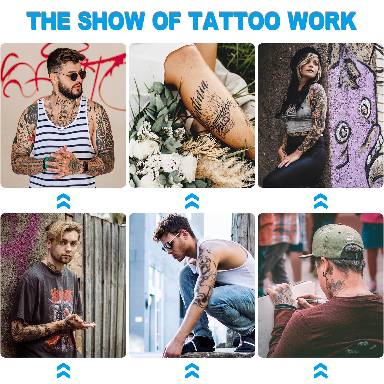 Emalla Emalla 3mm Tattoo Skin with Transfer Paper - 33Pcs Tattoo Stencil Paper and Skin Practice Kit Including 13Pcs Soft Tattoo Fake Skin and 20Pcs Tattoo Transfer Paper for Beginners or Artists Tattoo Kit