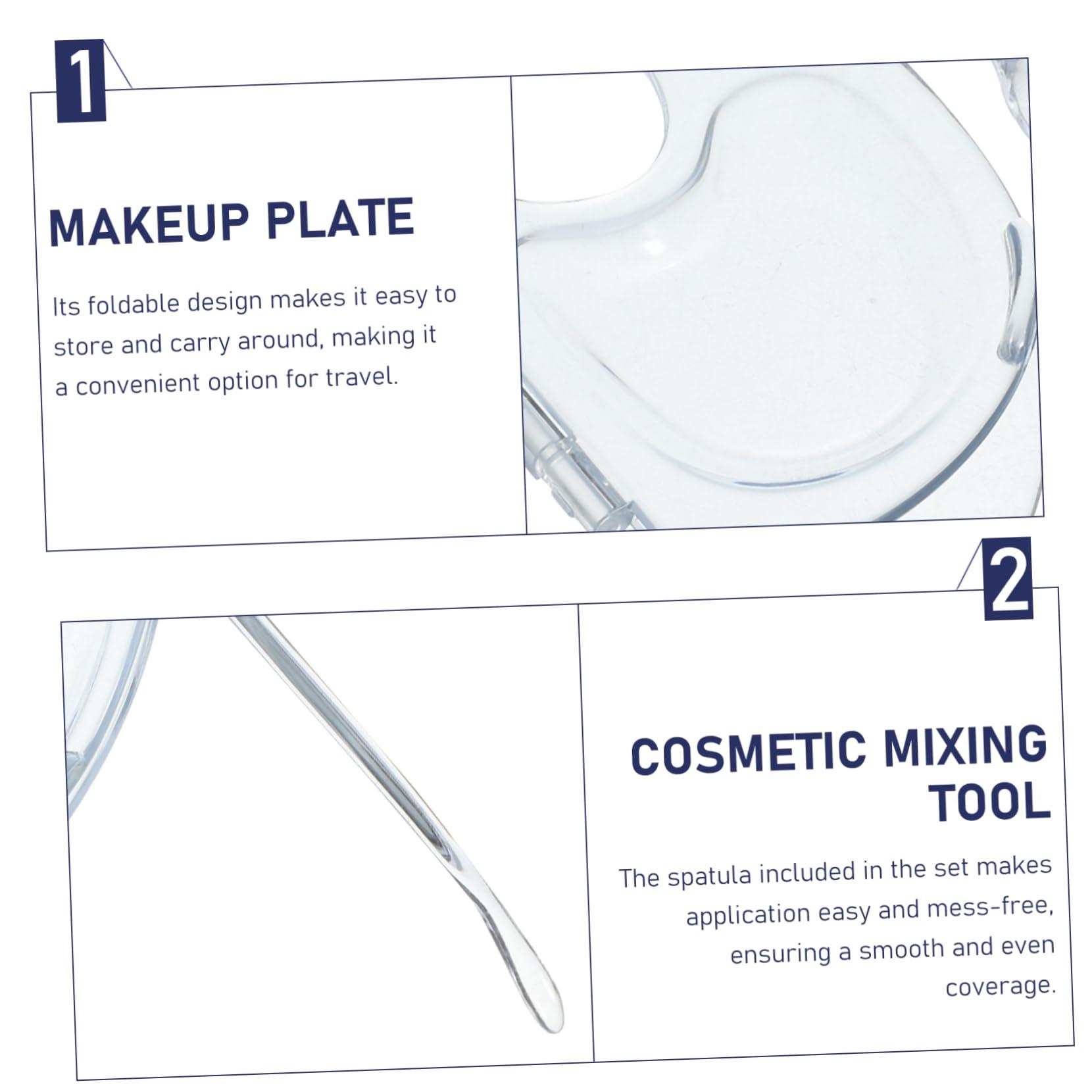 Healeved Healeved 1 Set Palette Foundation Blending Tray Makeup Plate Makeup Mixing Tray for Foundation Blending Plate Foundation Palette Foundation Plate Makeup Mixing Palette Makeup Tool, 12.00X6.00X1.00CM