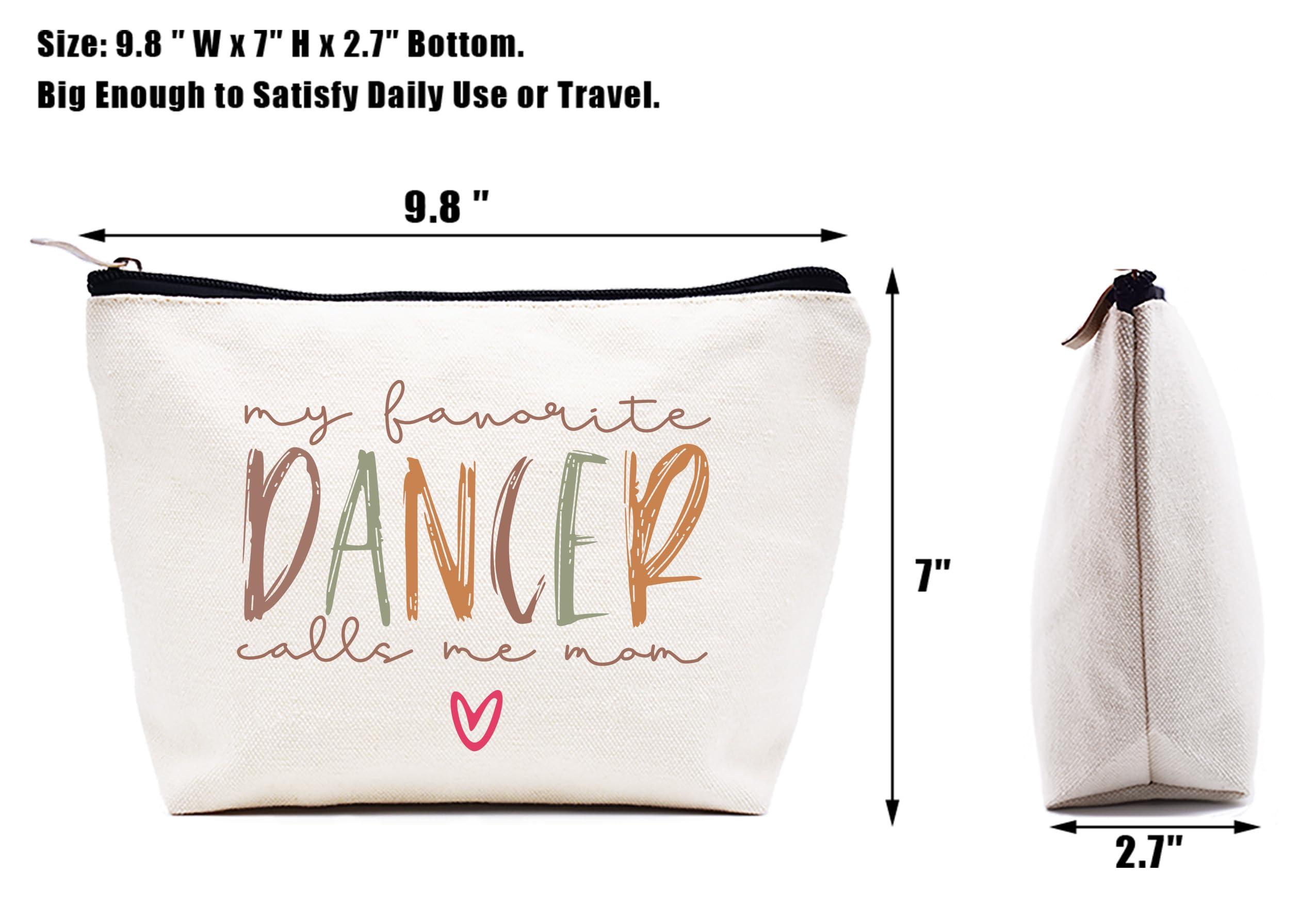 LIBIHUA LIBIHUA Funny Mom Gift from Daughter,Dance Partner Gift,Dance Mom,Mother\'s Day Gifts for Mom-Birthday Christmas Gifts for Mom-My Favorite Dancer Calls Me Mom-Makeup Bag Cosmetic Bag Travel Pouch