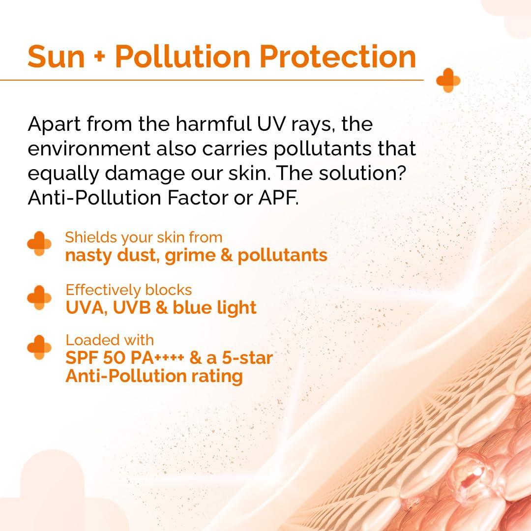 The Derma Co The Derma Co 1% Hyaluronic Sunscreen Aqua Gel with SPF 50 & PA++++ | Broad Spectrum UVA/B & Blue Light Protection | Lightweight & Quick Absorbing with Vitamin E | 1.76 Oz/50g