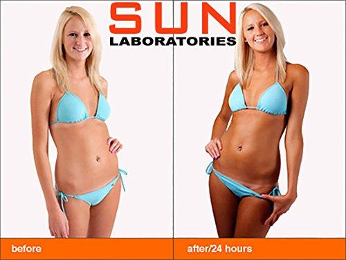 Sun Laboratories by Giesee Sun Labs Sunless At Home Spray Tan Machine for a Golden Glow With Tent, Very Dark Solution (1 Gal.), and Gloves