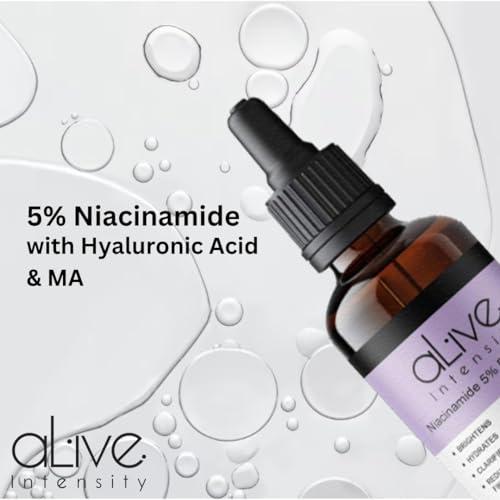 Alive Intensity Niacinamide Face Serum 5% Advanced Skincare - Niacinamide Face Serum Brighten & Glow Ordinary Face Serum For Anti-Wrinkle, Hydrates & Clarifies