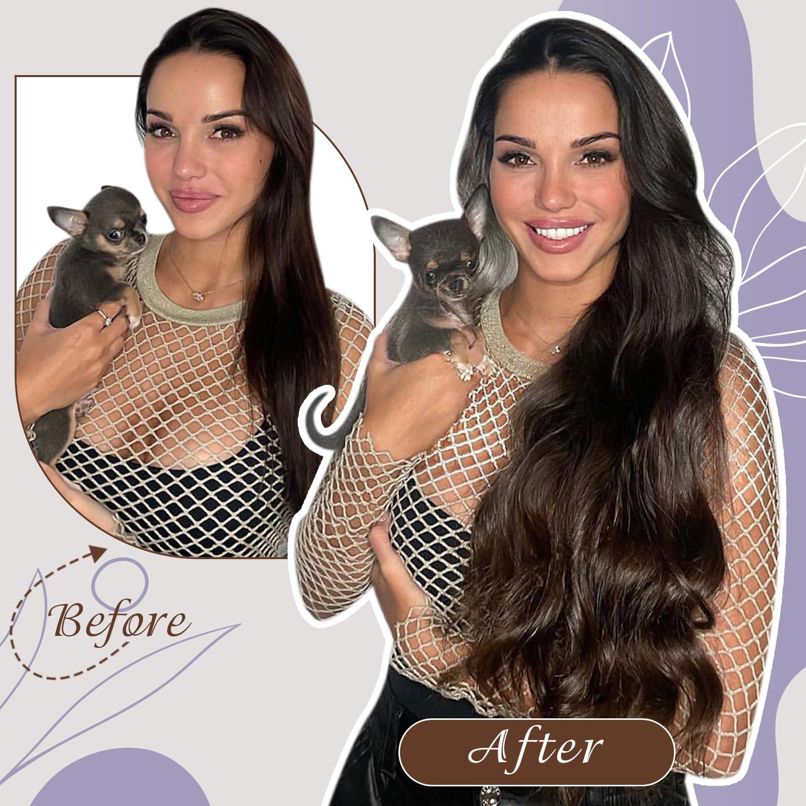 Full Shine Full Shine Hair Extensions Weft Human Hair Brown Sew in Real Hair Extensions Sew In Real Hair Extensions Weft Hair Extensions