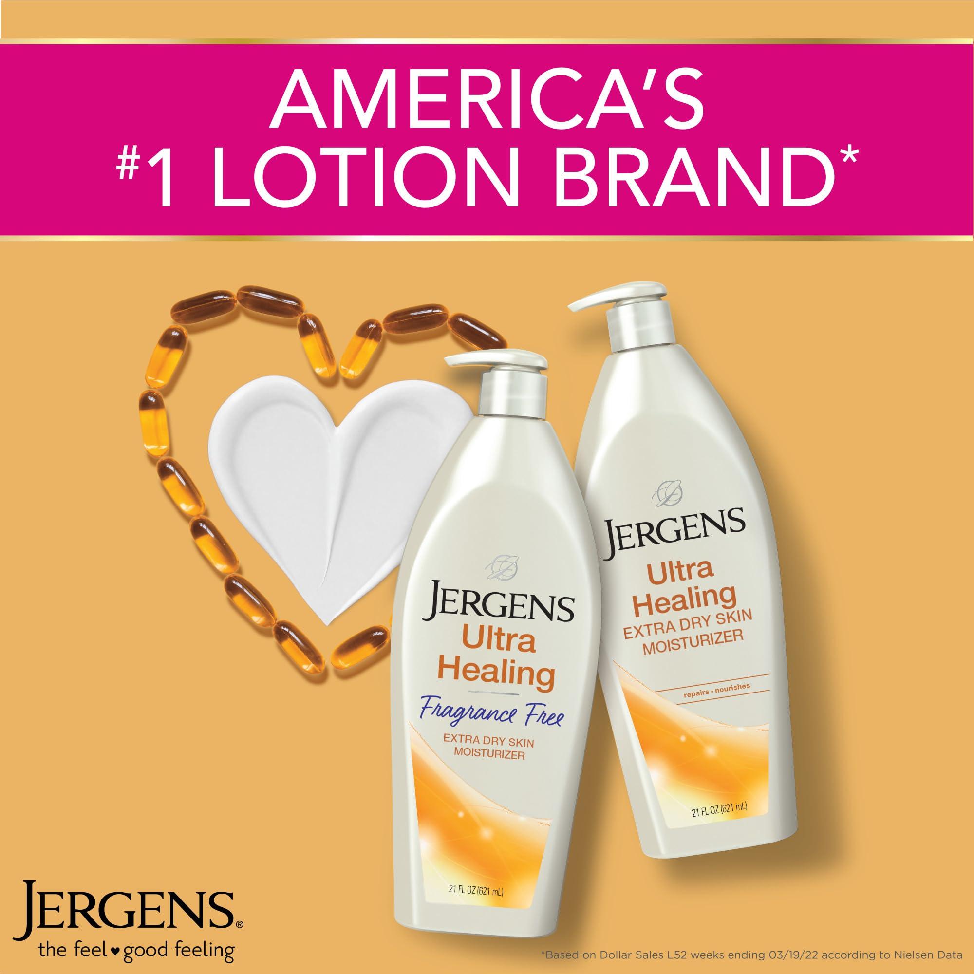 Jergens Jergens Hand and Body Lotion, Ultra Healing Dry Skin Moisturizer, Fragrance Free Lotion, Sensitive Skin Lotion, 21 Oz (Pack of 2)