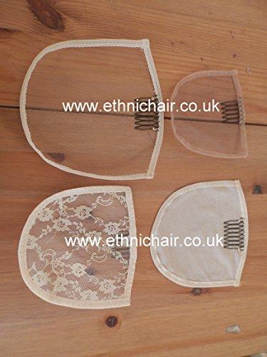 Jagazi Naturals (4"x4" brown lace) Bases for Crown Extension, Lace Closure, Top Piece, Pony Tail, Toppers, Topette, Toupee