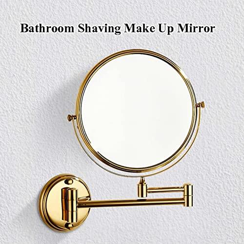 YSUEFIJO YSUEFIJO Wall Mounted Makeup Mirror, Double Sided Cosmetic Mirror, Portable Shaving Barber Mirror, 1X/3X/5X/7X/10X Magnifying Vanity Mirror, 360 Degree Swivel, for Makeup, Hair Styling
