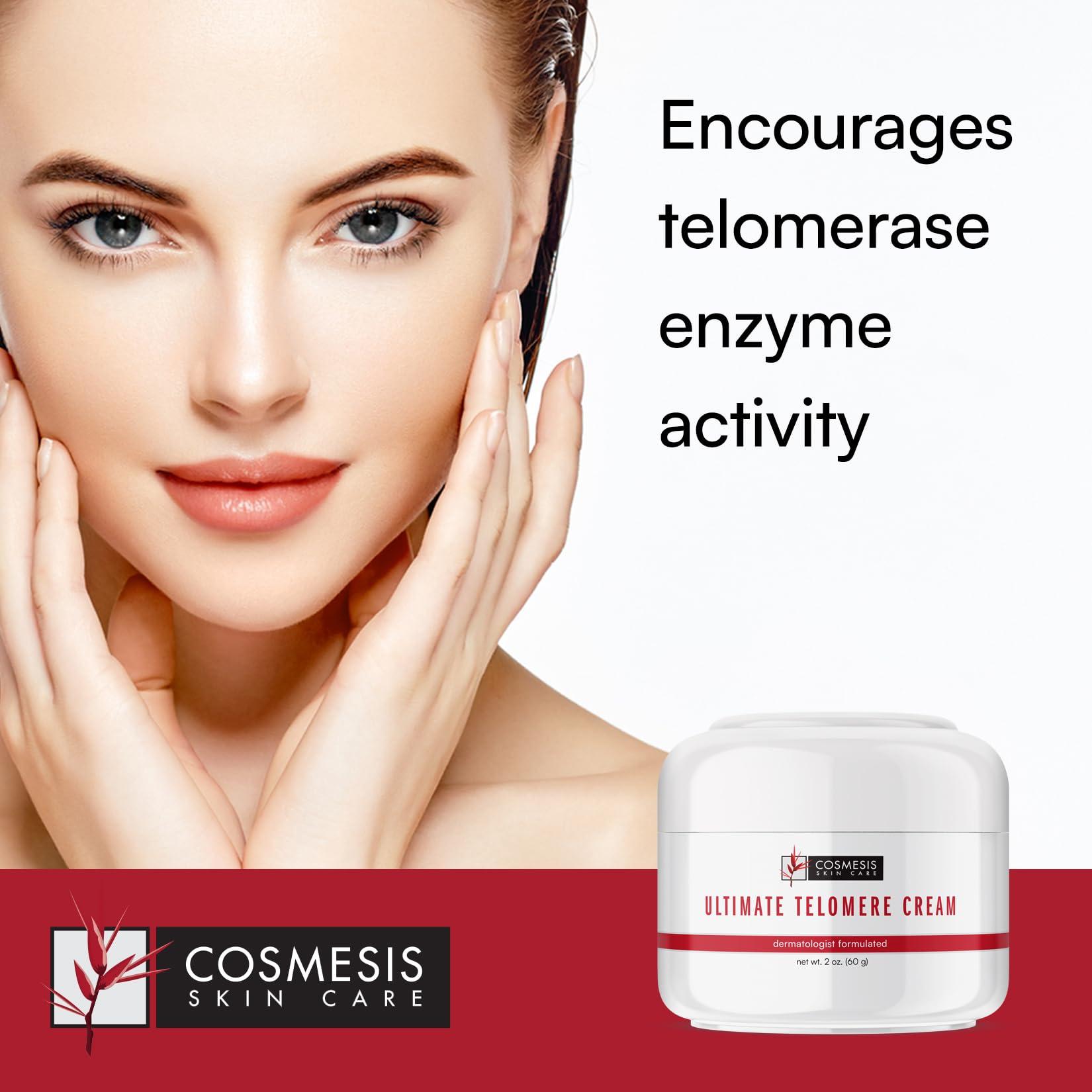 Cosmesis Skin Care Ultimate Telomere Cream: Revitalize Aging Skin with Chinese Astragalus Root Extract for Youthful Appearance - 2 oz