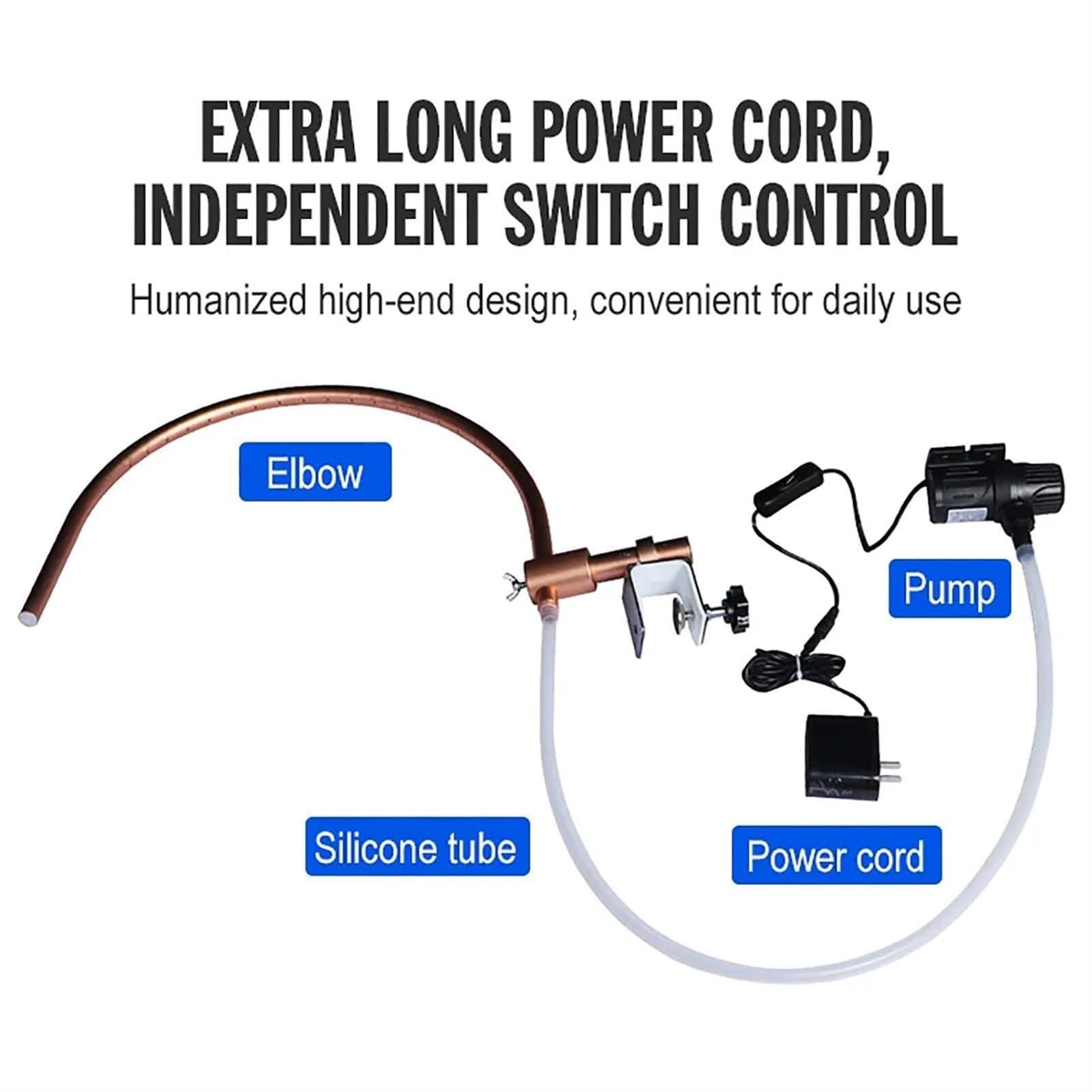 FXNFXLA FXNFXLA Japanese Head Spa, Head Hair Salon Water Circulation Waterfall Basin Attachment Rack, 180 Arc Design, 21 Water Outlet Holes, Massage Salon Equipment