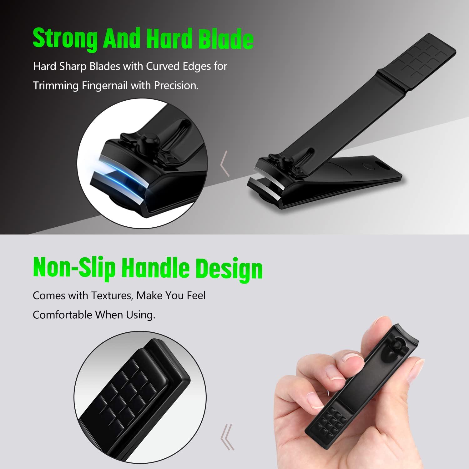 UMEINAC TECH Manicure Set Manicure Kit Nail Grooming Kit for Men Women, 21 in 1 Pedicure Set Professional Nail Clipper Set Nail Care Tools Kit for Travel- Black