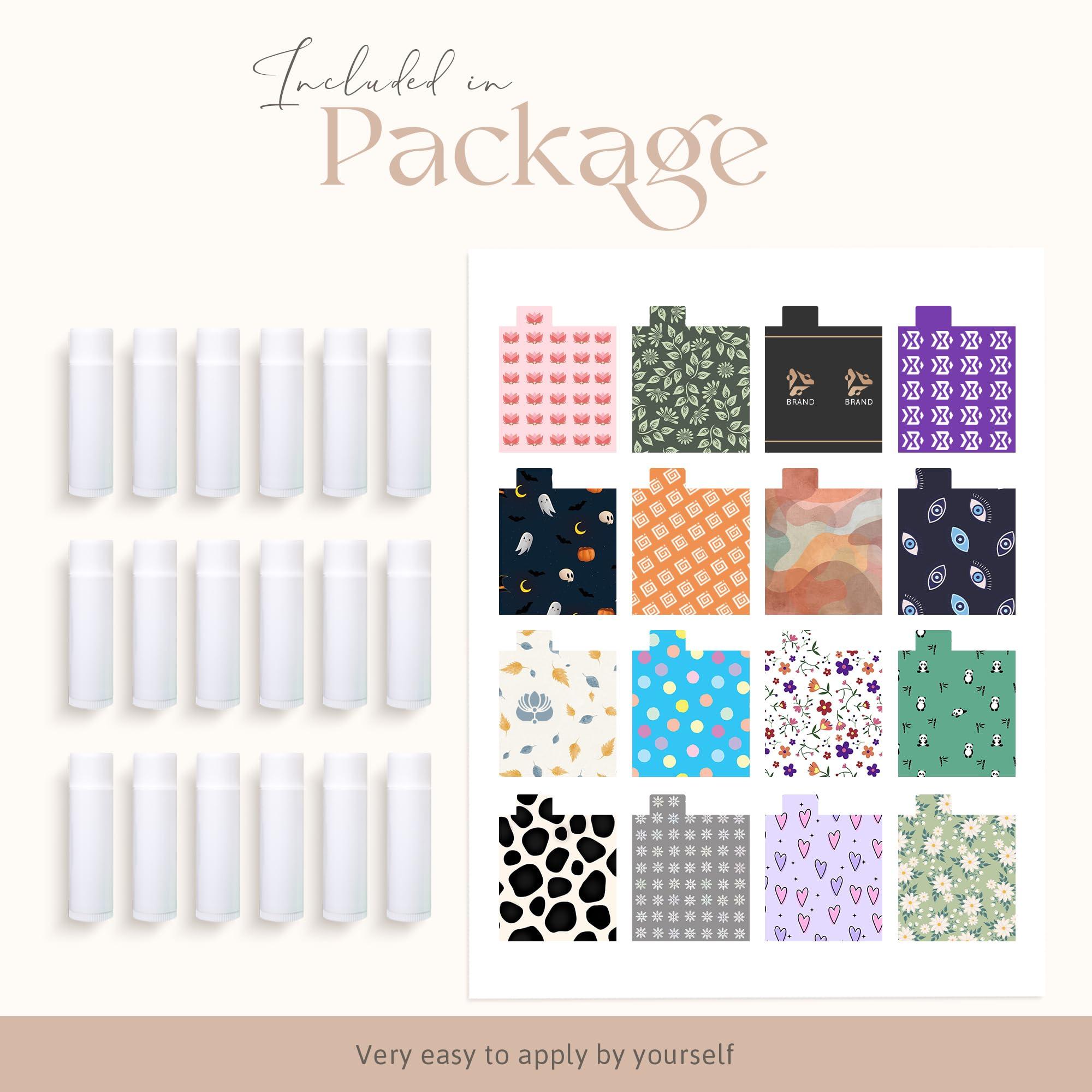 Belladonna Custom Lip Balm Bulk - Personalized Lip Balm Labels - Made in USA Natural Ingredients Vitamin E Shea Butter - Custom Chapstick Bulk Lip Balm Tubes For Party & Wedding Favors (Peppermint, 40 Pack)