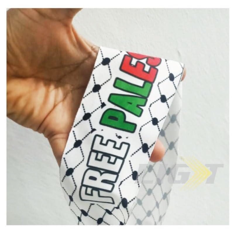 ZENRUIMING ZENRUIMING 4 Palestinian Flag Headbands, Palestinian Flag Hair Accessories, Pales Flag Sports Cheer Bandana