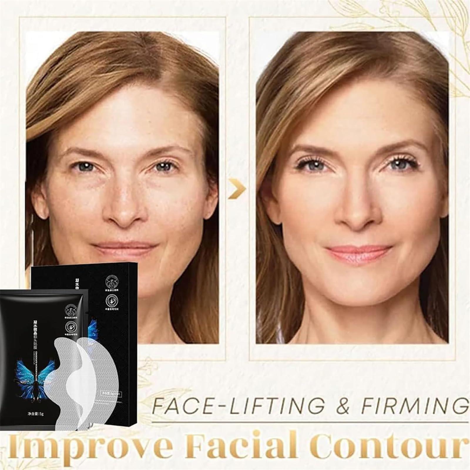 KRRHUEO Instant Beauty Face Nutrition Wrinkle Removal Lift Sticker,Hyaluronic Acid Microcrystalline Lifting Decree Patch,Strips For Face Wrinkles,Patch For All Skin Type (3box)