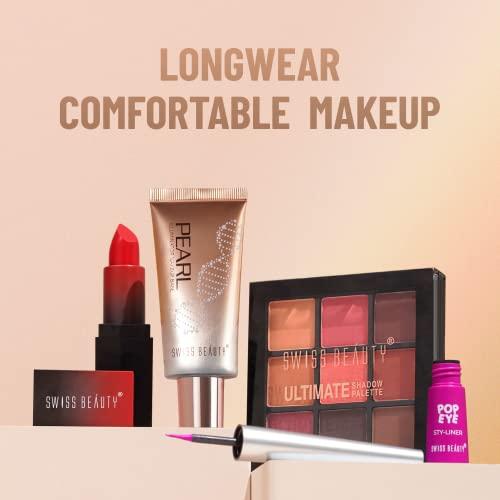 SWISS BEAUTY Swiss Beauty Pearl illuminator Makeup Base Liquid (Silver Pink, 35 g)