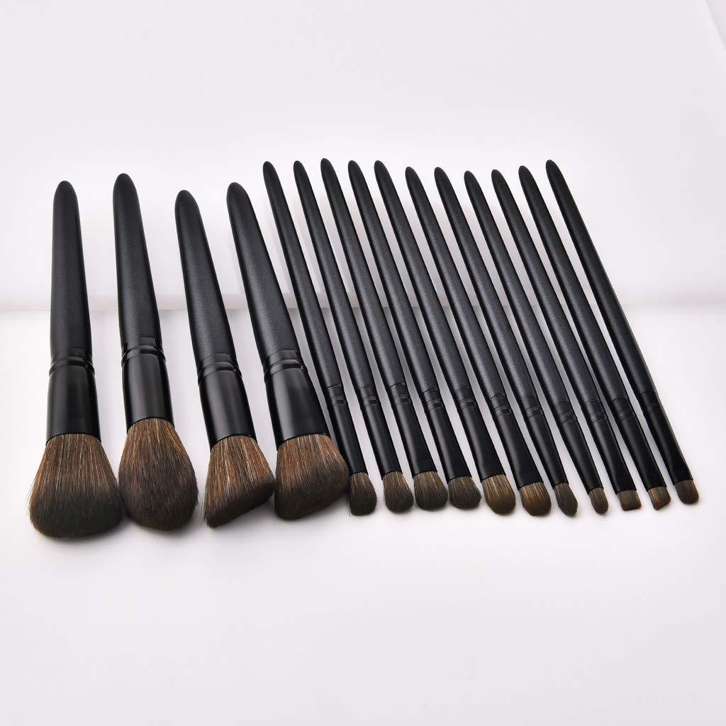 IBDRYKK IBDRYKK Foundation Eyeshadow Wooden 15PCS Cosmetic Brush Powder Black Makeup Brush Brush Hair Brush Holder Organizer