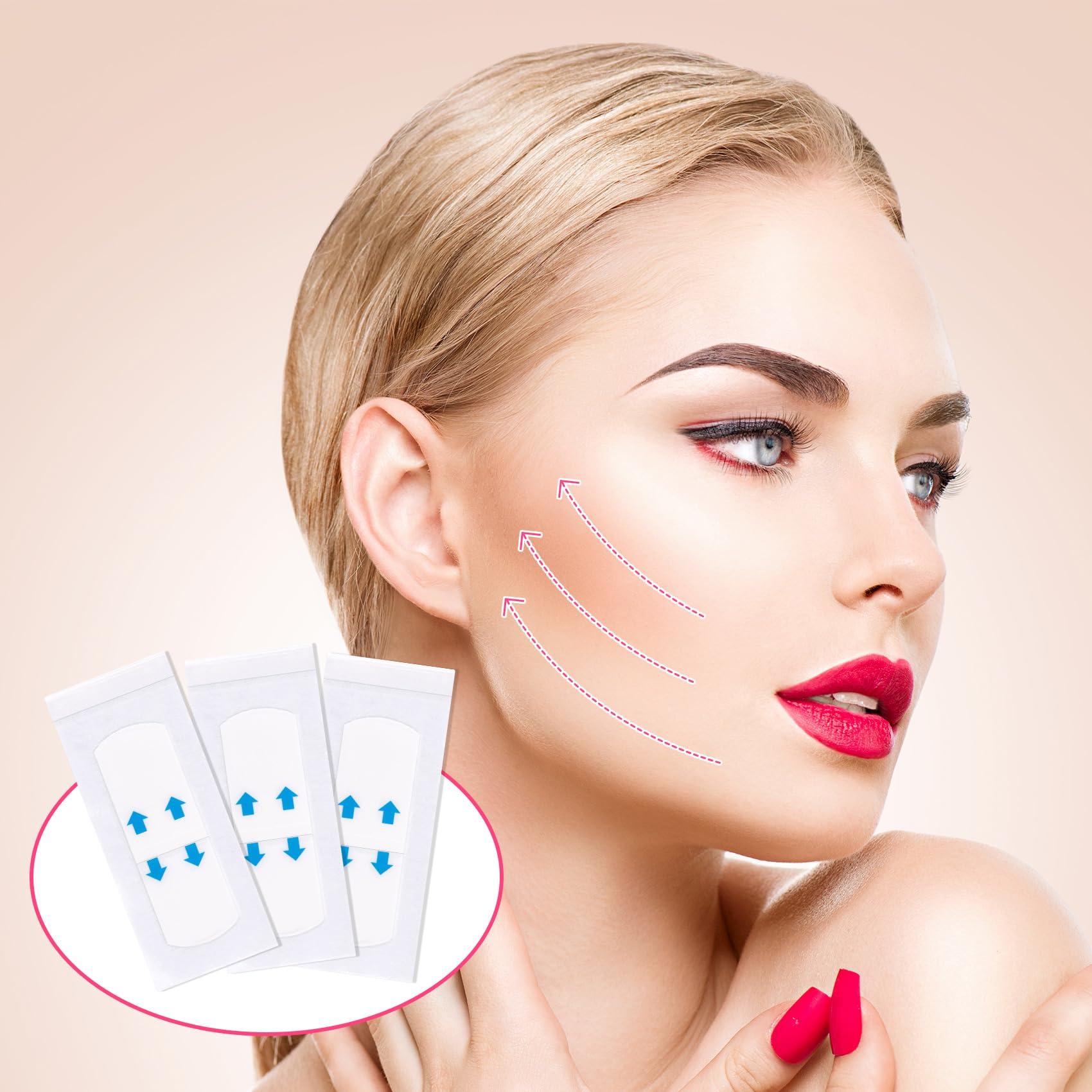 ANCIRS ANCIRS 40 pcs Face Tape Lifting Invisible, Instant Neck Lift Tape, Facelift Tape for Lifting Sagging Skin, Instantly Neck Tape Lifting for Double Chin and Eye Wrinkles