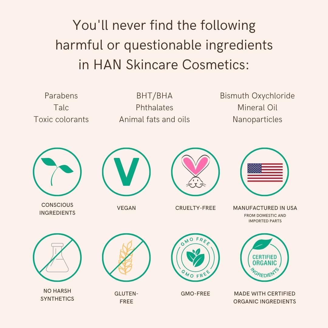 HAN HAN Skincare Cosmetics Vegan, Cruelty-Free, Clean Multistick, Coral Hibiscus