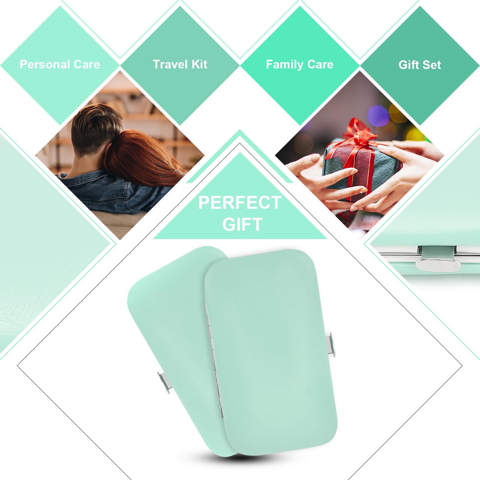 ONEHERE 9 PCS Nail Clippers, ONEHERE Premium Manicure Set, Professional Grooming Gift Kit, Pedicure Kit, Facial, Hand, Foot, Cuticle Nail Care Tools, Fingernail Clippers with Luxurious Portable Travel Case