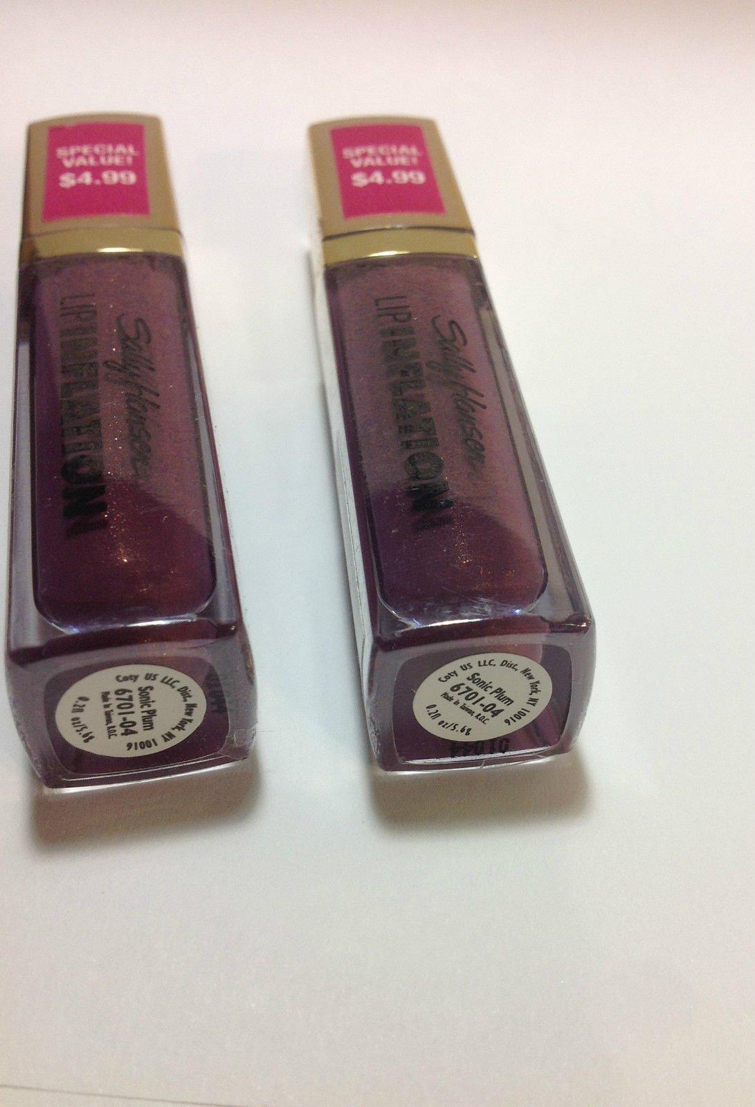 Sally Hansen (Pack of 2) sally Hansen Lip Inflation Plumping Treatment (Sonic Plum) Sealed Full Size.