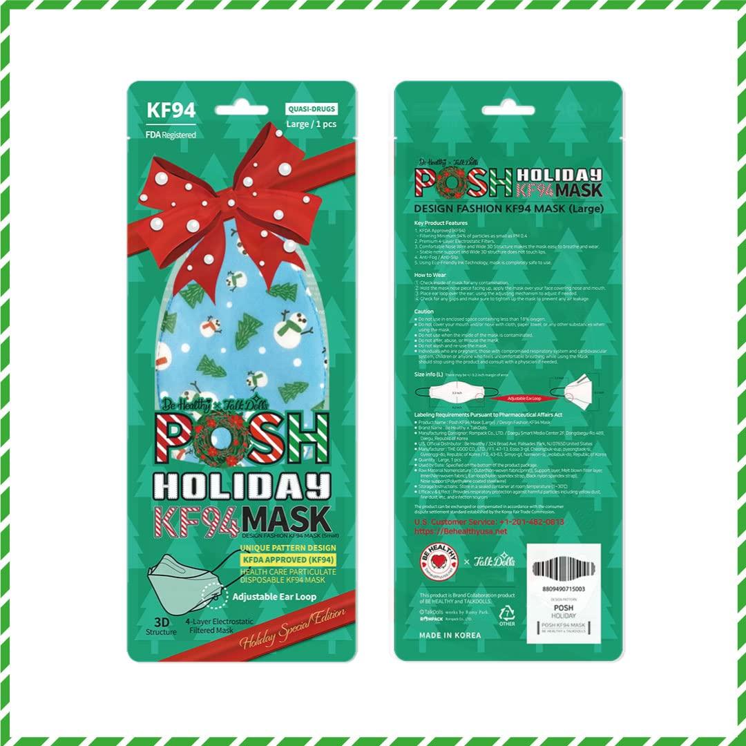 Posh KF94 Mask Posh KF94 Mask [Pack of 10 Holiday Special - Adult (H05) (MADE IN KOREA)