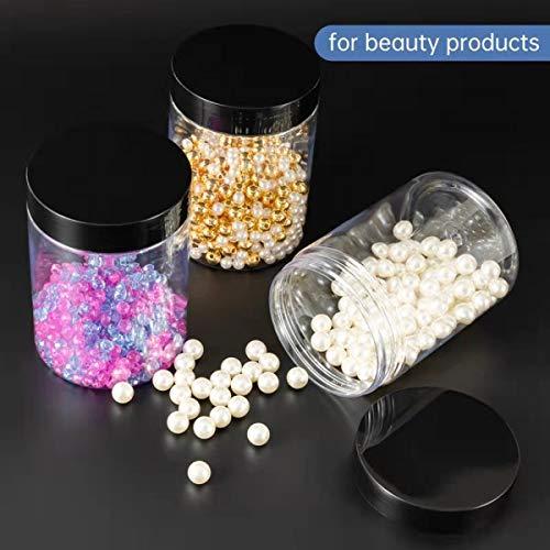 testyu testyu Plastic Jars with Lids, 8 OZ Wide Mouth Jars with Airtight Lids, Clear Empty Slime Containers with Lids, Multipurpose Storage Jars for Home Kitchen Food Arts Crafts Cosmetic Sample - 14 Pack