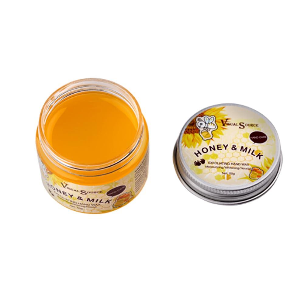 visualsource visualsource Honey Milk Hand Wax Mask Moisturizing Hands Paraffin Peel Off Wax Hydrating Nourishing Hand Repair Skin Hand Film Cream Exfoliating Calluses For Cracked Hands,Dry,Aging Hands