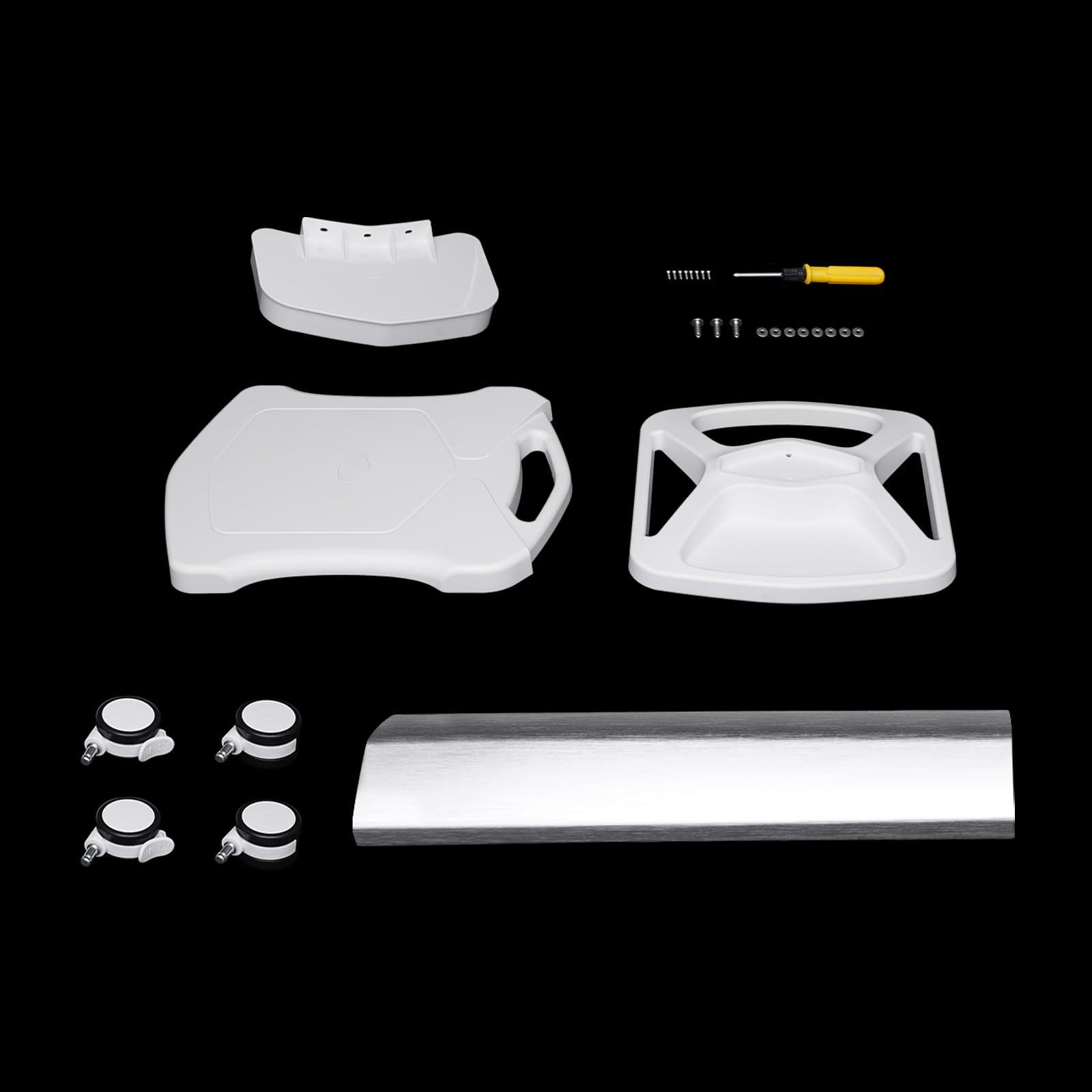 Blisiour Lockable Rolling Tool Cart Storage Rack Barber Beauty Salon Trolley Cart, Multi-Purpose Beauty Stations with Wheels and Salon Tray Holders for Hair Stylist, Beautician(White)