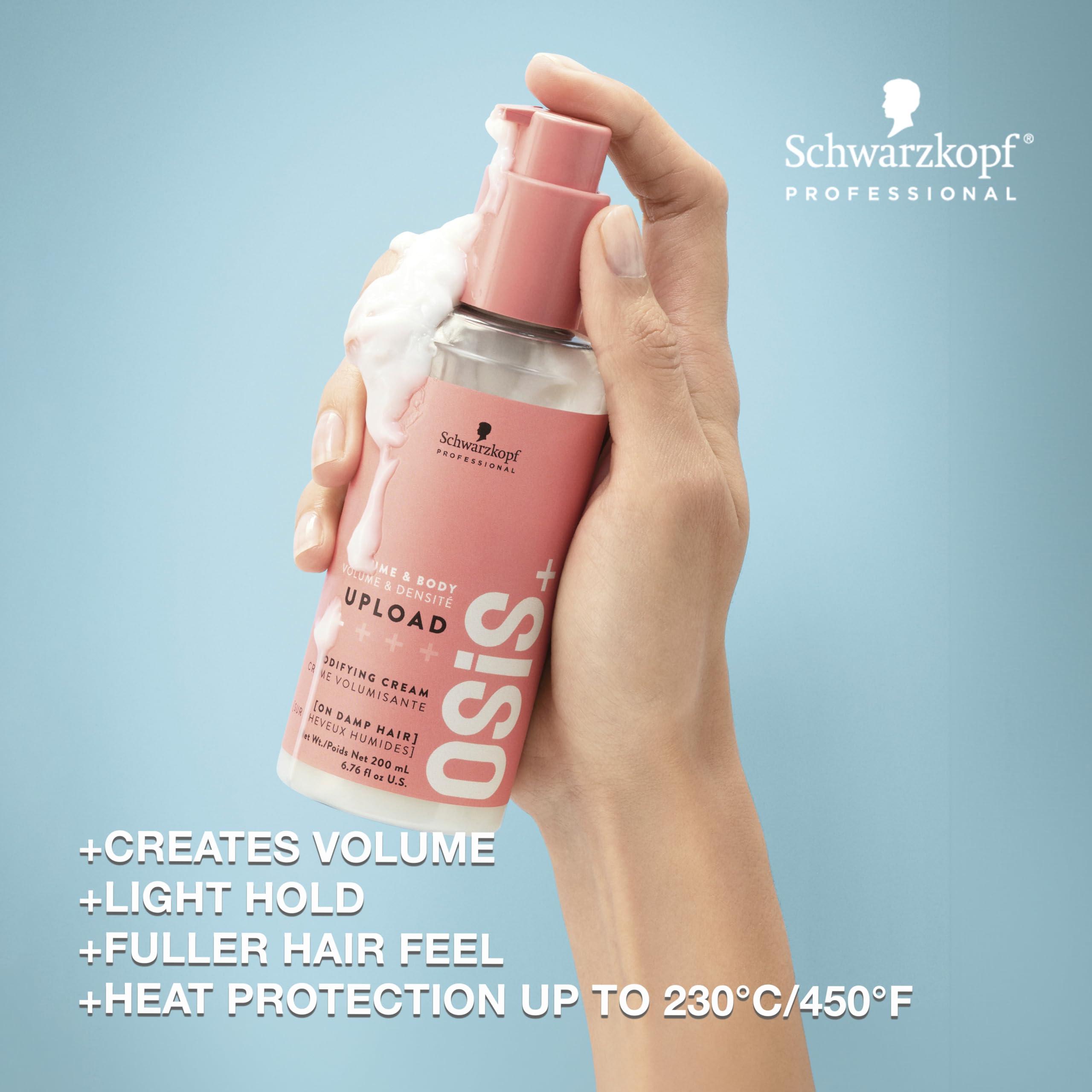 OSiS+ OSiS+ Upload Volume Cream  Lightweight Volumizing Hair Treatment  Conditioning Style Control and Volume Effect - Blow Dry Heat Protection, 6.75 oz