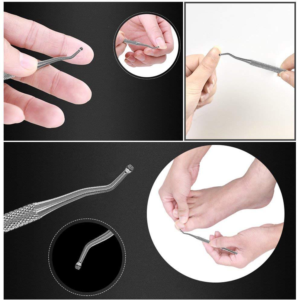 Gnker Ingrown Toenail Pedicure Tool Straightening Clip Curved BS Brace for Toenails Toe nail (Tool Kit)