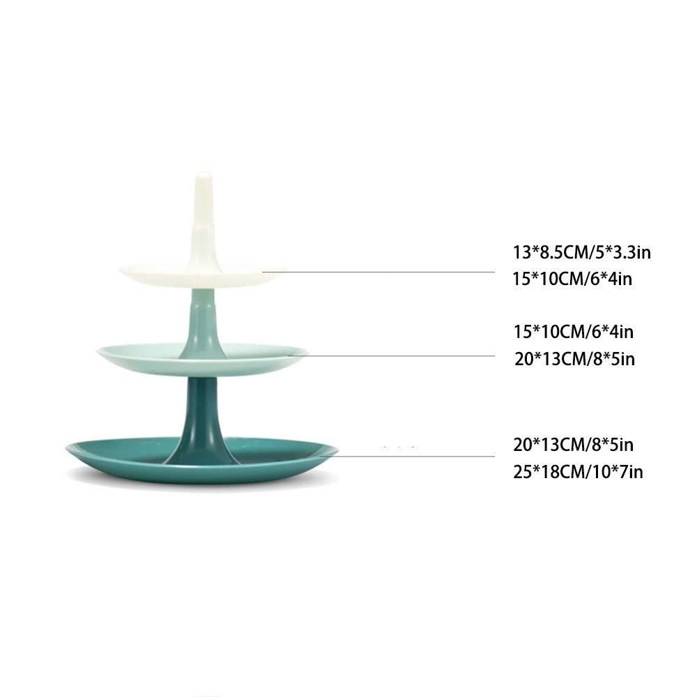 QMZDXH QMZDXH 3Tier Plastic Cake Stand,Fruit Plate Cake Stand Dessert Stand Cupcake Stand Tea Party Serving Platter Vegetable Storage Rack
