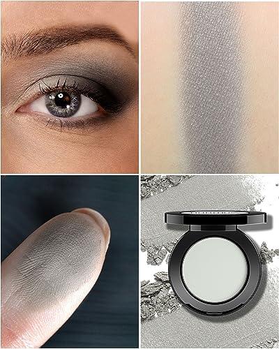 HOOMUSS HOOMUSS Single Grey Matte Eyeshadow Handmade Bold Eye Sahdow Pressed Powder Palette, High Pigmented & Long Lasting, Intense Color Grey Eyeshadow (Grey)