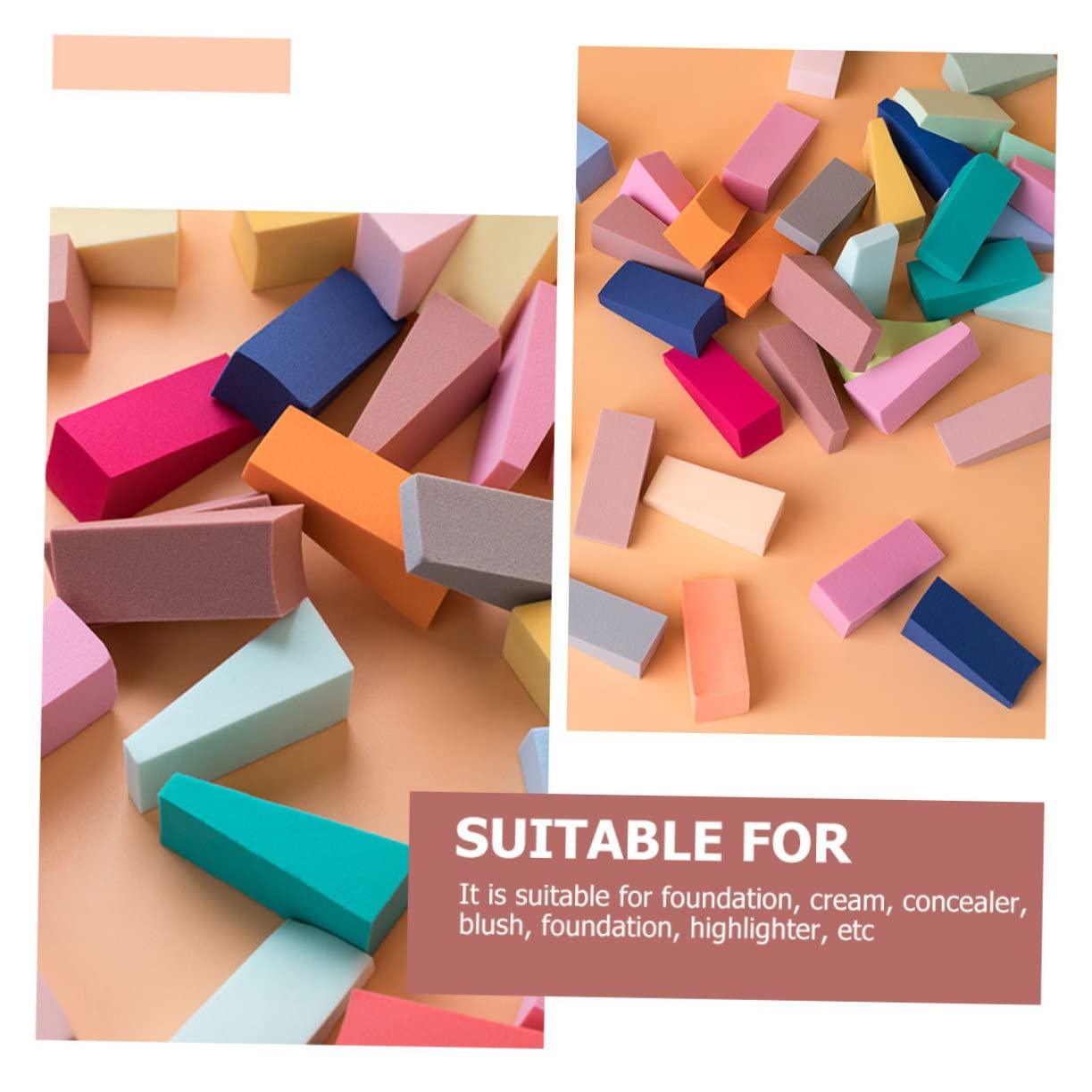 Hemoton Hemoton 50pcs Triangle Makeup Sponge Make up Sponge Makeup Sponges Bulk Dish Scrubber Sponge Foam Cosmetic Pads Sponges for Dishes Sponge Makeup Eco Sponge Hydrophilic Non-latex Sponge