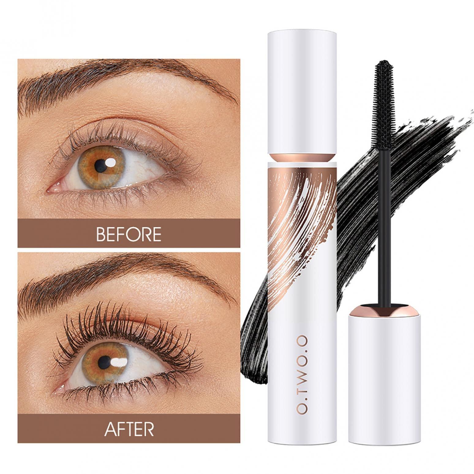 Xiahium 4D Silk Fiber Mascara Waterproof Long Lasting Thicking Lenghting Curling Quick-drying Smudge Proof Glamour Eye Lash Makeup