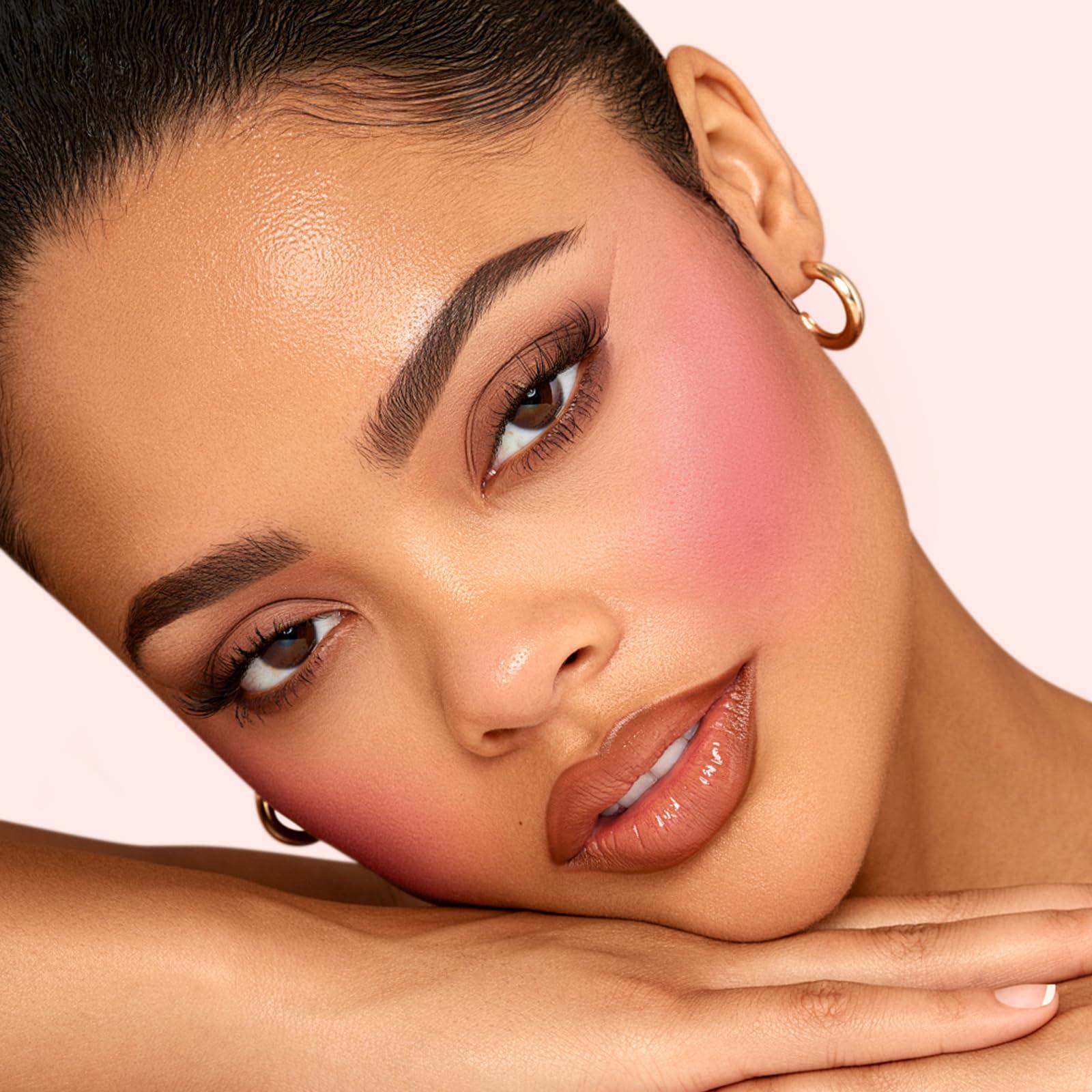 Boobeen Boobeen Loose Blush Powder Air Cushion Blush, Face Blusher Cheeks Powder, Natural Highly Pigmented Soft Blush Makeup Long Lasting, Matte Finish