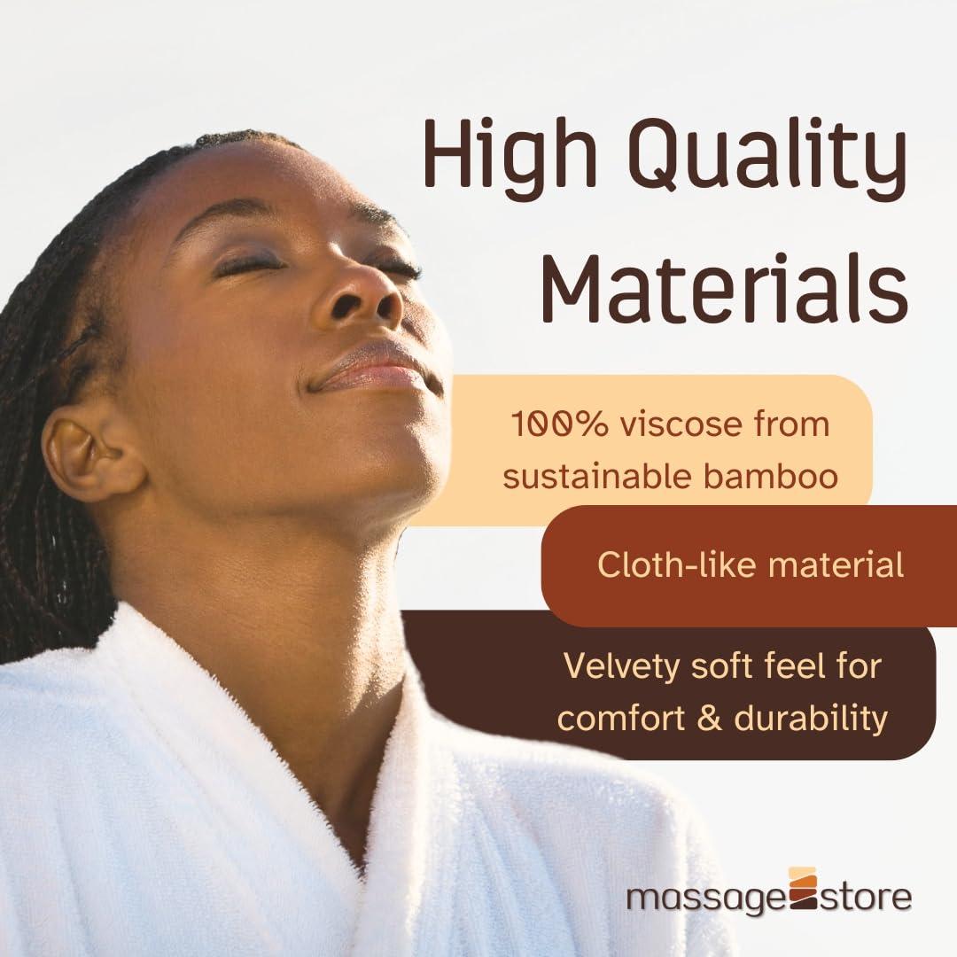 MassageStore Massage Store Flat Disposable Bamboo Face Cradle Headrest Covers, Medical-Grade, Hygienic, Cloth-Like, Soft, Durable, for Massage Tables & Massage Chairs, White, 1000 ct