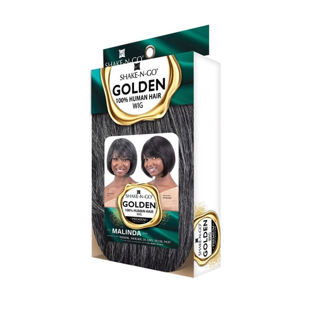 Shake-N-Go Shake-N-Go Golden 100% Human Hair Wig - Malinda (Color:NATURAL)