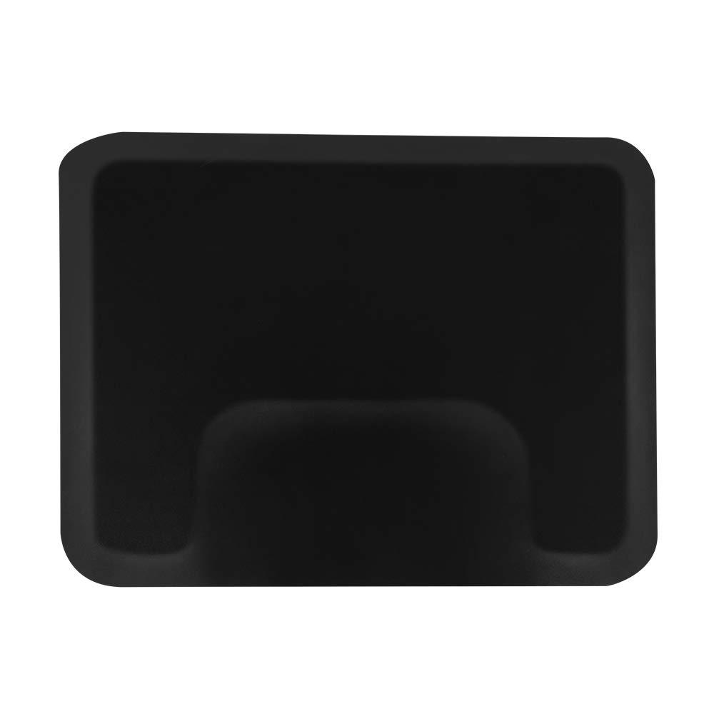 WEI WEI GLOBAL Barber Chair Mat - Beveled Edges Square Beauty Salon Mat - Anti Fatigue Floor Mat for Square Base Styling Chair - Thick Barber Mat for Hairstylist - Waterproof and Nonslip - 3x 4x1/2" - Black
