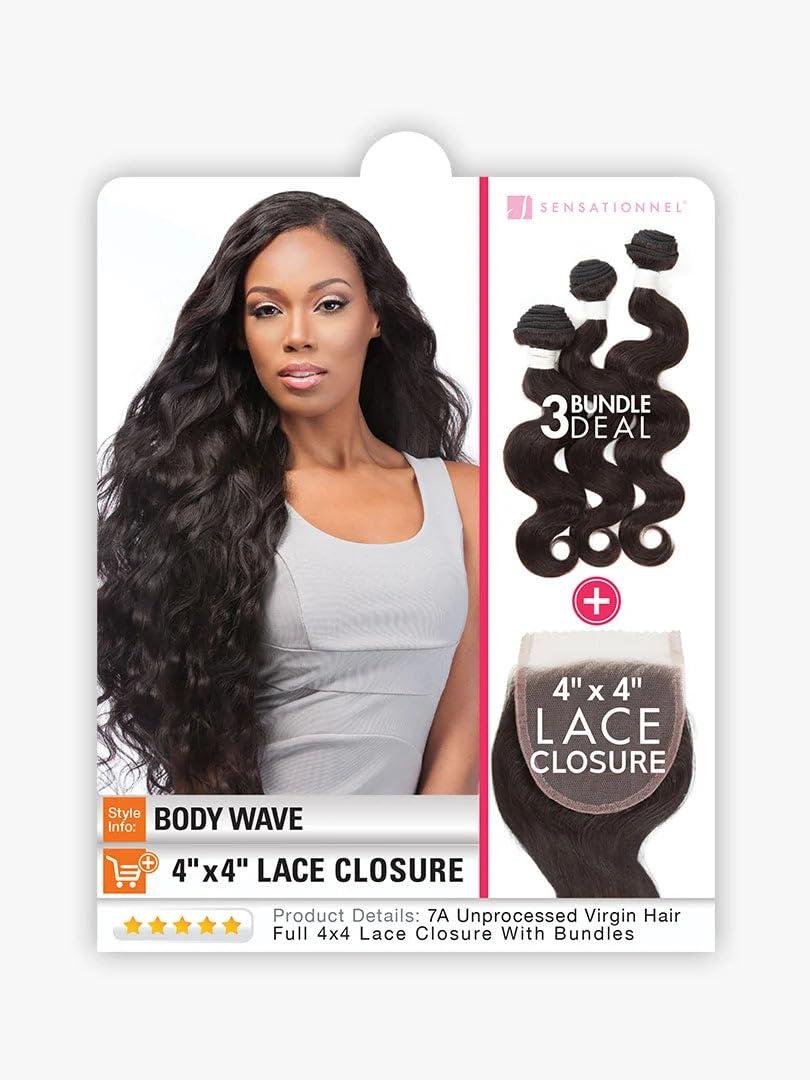 Sensationnel Sensationnel Bare & Natural Lace Closure & Bundle Weave – Body Wave (14"16"18, NATURAL)