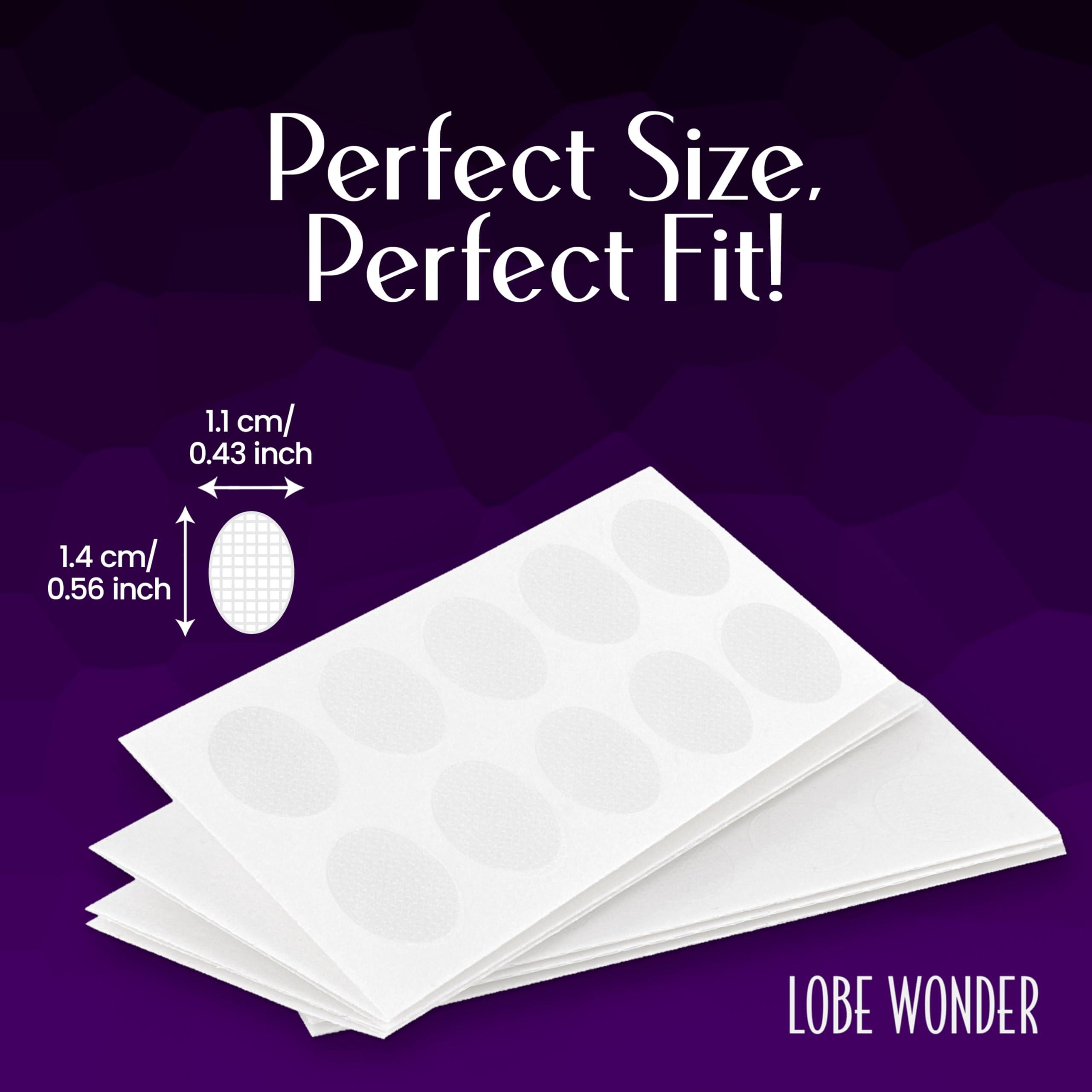 Lobe Wonder Lobe Wonder - The ORIGINAL Ear Lobe Support Patch for Pierced Ears - Eliminates the Look of Torn or Stretched Piercings - Protects Healthy Ear Lobes from Tearing - 420 Patches - Clear & Latex-Free