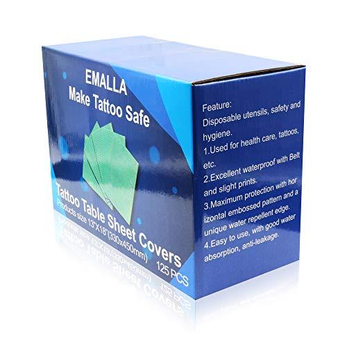 Autdor BoChang Dental Bibs 125 Pcs Lap Cloths Disposable Waterproof Tattoo Bibs Tattoo Table Covers Clean Pad/Patient Bibs