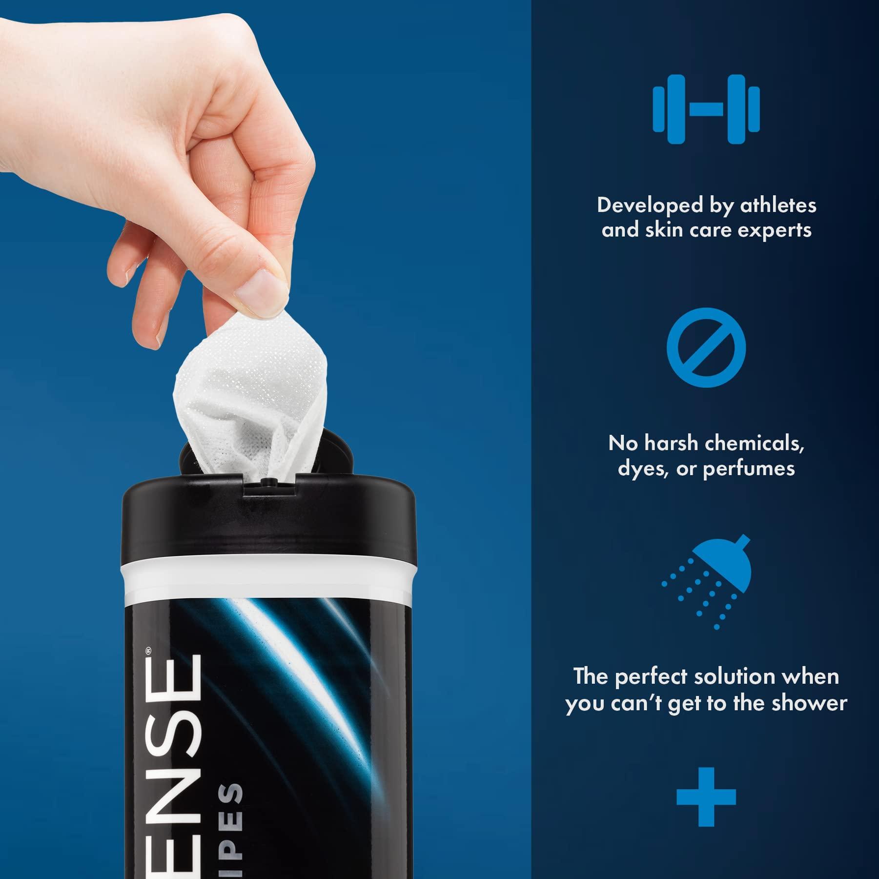 Defense Soap Defense Soap All Natural Body Wipes with Tea Tree Oil | Wrestling, Combat, Camping, Gym, Post Workout Shower Wipes for Men and Women. 40 Count