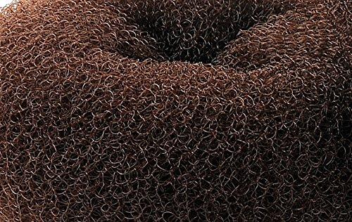 CLOTHOBEAUTY ClothoBeauty Extra Large Hair Bun Maker Ring, Women Chignon Doughnut Shaper (For Thick and Long Hair) 5.1-5.3 in, (X-Brown)