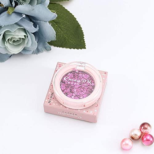 Edanta Edanta Glitter Eye shadow Shimmer Eyeshadow High Pigment Eyeshadows Waterproof Long lasting Eyes Makeup Colorful Party Cosmetics Halloween Eyeshadows for Women and Girls Pack of 1 (Pink 6)