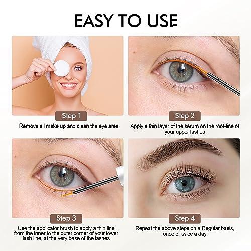 Simpout Simpout Eyelash Growth Serum - Fuller & Longer Looking Eyelashes Lash Enhancing Serum, Voluminous Lengthening Natural Lash Enhancer, Vegan & Cruelty-Free (Silver)